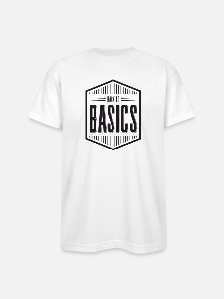 Back to Basics - Bayside Unisex Heavyweight USA Made T-Shirt - white