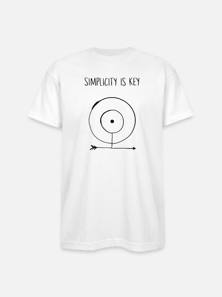 Simplicity - Bayside Unisex Heavyweight USA Made T-Shirt - white