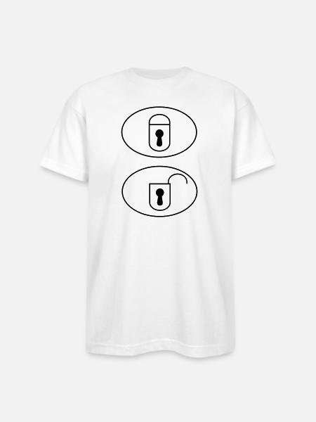 Car Remote Control Buttons - Bayside Unisex Heavyweight USA Made T-Shirt - white