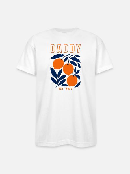 Daddy 2027 - Bayside Unisex Heavyweight USA Made T-Shirt - white