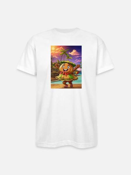 A cartoon of dancing - Bayside Unisex Heavyweight USA Made T-Shirt - white