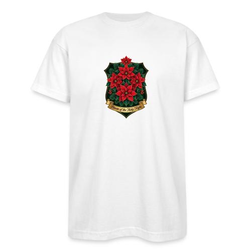 Poinsettia Crest T-Shirt - Bayside Unisex Heavyweight USA Made T-Shirt