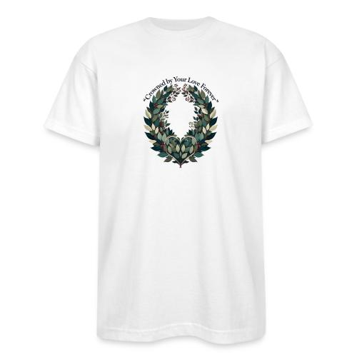 Crowned by Your Love Forever Laurel Wreath T-Shirt - Bayside Unisex Heavyweight USA Made T-Shirt