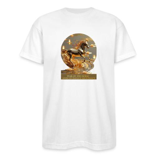 Year of the Horse Abundance T Shirt, Lunar NY Gift - Bayside Unisex Heavyweight USA Made T-Shirt