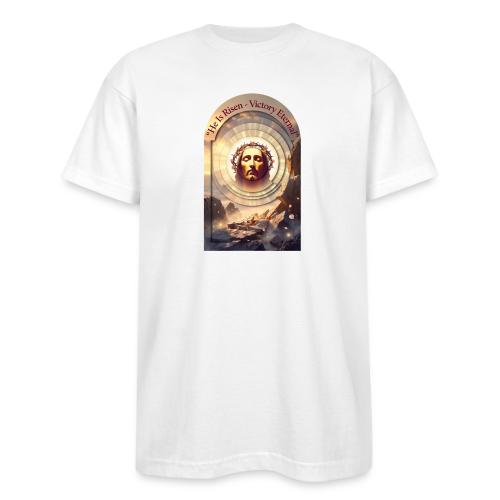 Easter He Is Risen Sacred Face T Shirt, wife Gift - Bayside Unisex Heavyweight USA Made T-Shirt