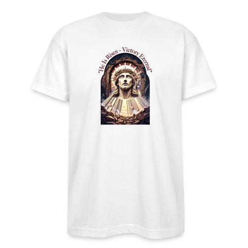 Easter He Is Risen Face of Christ T Shirt, Gift - Bayside Unisex Heavyweight USA Made T-Shirt