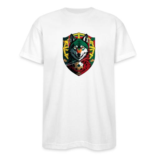 Portugal Iberian Wolf Soccer T Shirt,Football Gift - Bayside Unisex Heavyweight USA Made T-Shirt