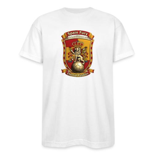 Spain Lion Fury T-Shirt, Spanish Crest Gift - Bayside Unisex Heavyweight USA Made T-Shirt