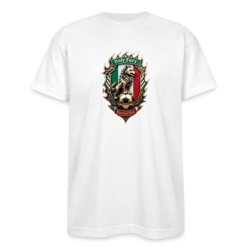 Italy Wolf Fury T-Shirt, Italian Flag Pride Gift - Bayside Unisex Heavyweight USA Made T-Shirt