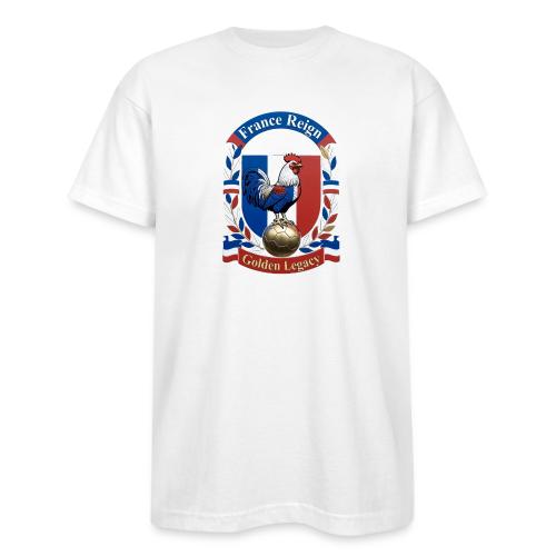 France Rooster Reign T-Shirt, Tricolore Pride Gift - Bayside Unisex Heavyweight USA Made T-Shirt