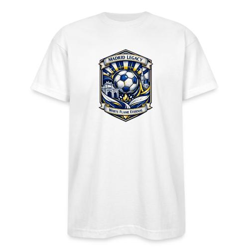 Madrid White Legacy T Shirt, Madrid Fan Gift - Bayside Unisex Heavyweight USA Made T-Shirt