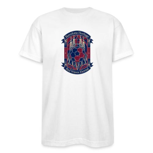 Barcelona Red Heritage T Shirt, Barsa fan Gift - Bayside Unisex Heavyweight USA Made T-Shirt
