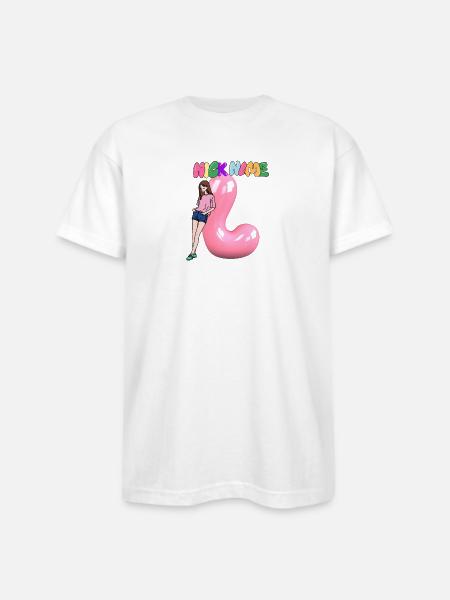 Nick Name L - Bayside Unisex Heavyweight USA Made T-Shirt - white
