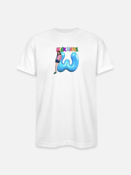 Nick Name W - Bayside Unisex Heavyweight USA Made T-Shirt - white