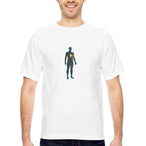 Glowing Chest Personl - Bayside Unisex Heavyweight USA Made T-Shirt