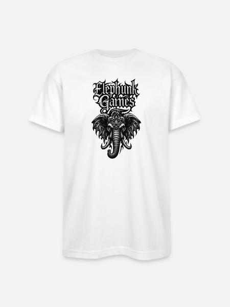 Elephant Games Logo - Bayside Unisex Heavyweight USA Made T-Shirt - white