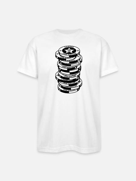 casino - Bayside Unisex Heavyweight USA Made T-Shirt - white