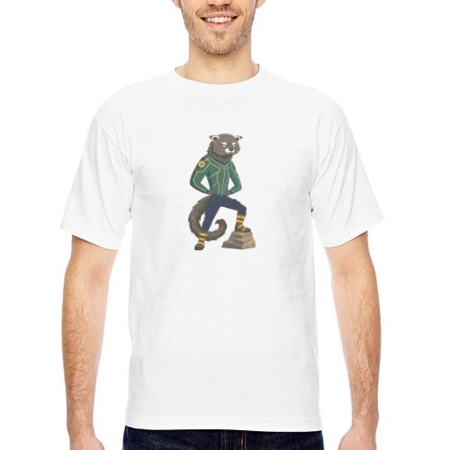 Raccoon Ranger in Neon Armor - Bayside Unisex Heavyweight USA Made T-Shirt