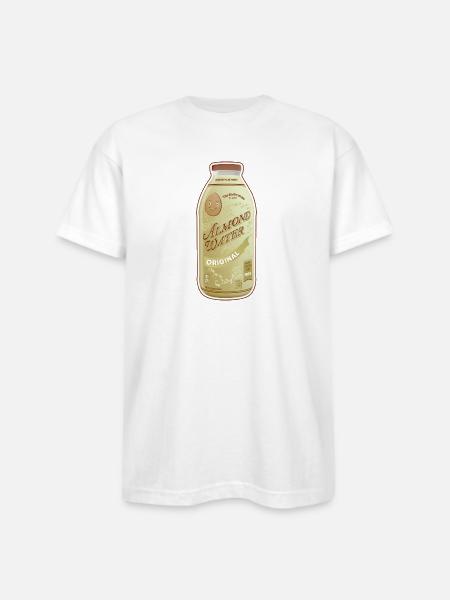 Backrooms Almond Water Original Label - Bayside Unisex Heavyweight USA Made T-Shirt - white
