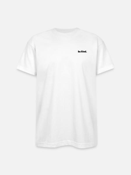 Be kind embroidered - Bayside Unisex Heavyweight USA Made T-Shirt - white