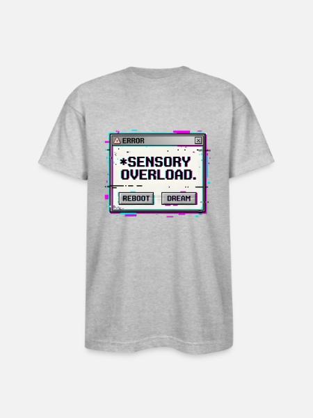 Sensory Overload - Bayside Unisex Heavyweight USA Made T-Shirt - heather gray