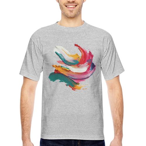 Colorful brushstrokes - Bayside Unisex Heavyweight USA Made T-Shirt