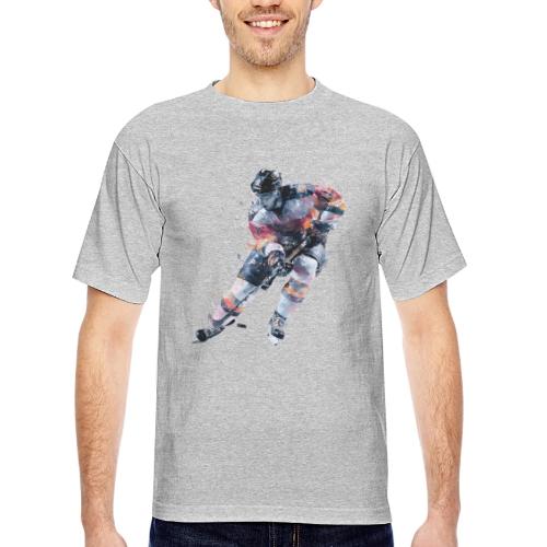 Hockey: Frozen Motion - Bayside Unisex Heavyweight USA Made T-Shirt