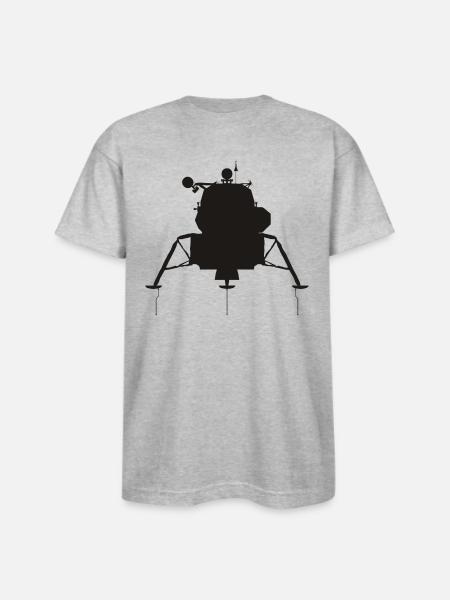 Lunar Module - Bayside Unisex Heavyweight USA Made T-Shirt - heather gray