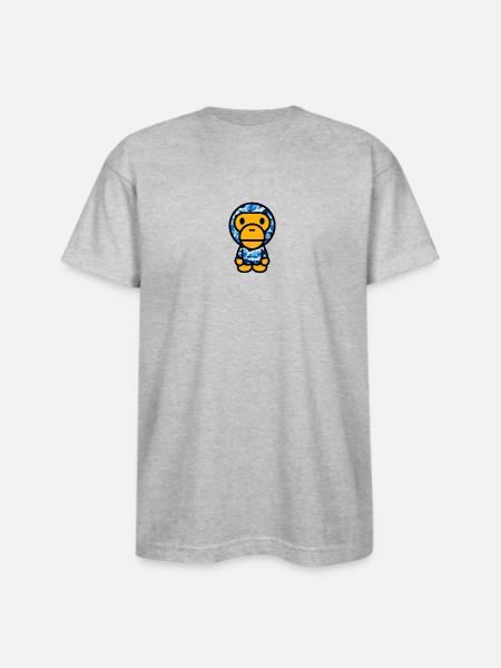 baby camo - Bayside Unisex Heavyweight USA Made T-Shirt - heather gray