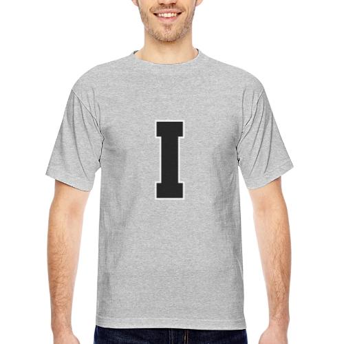 Varsity Letter I Collegiate Monogram - Bayside Unisex Heavyweight USA Made T-Shirt