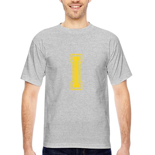 Letter I – Capital Athletic Alphabet Monogram - Bayside Unisex Heavyweight USA Made T-Shirt