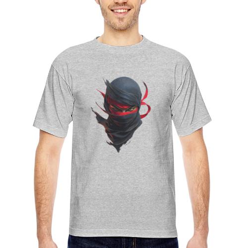 Crimson Stare Ninja - Bayside Unisex Heavyweight USA Made T-Shirt