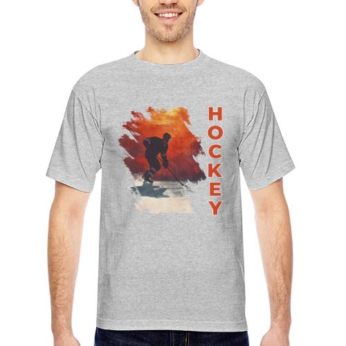 Hockey Vibes - Bayside Unisex Heavyweight USA Made T-Shirt