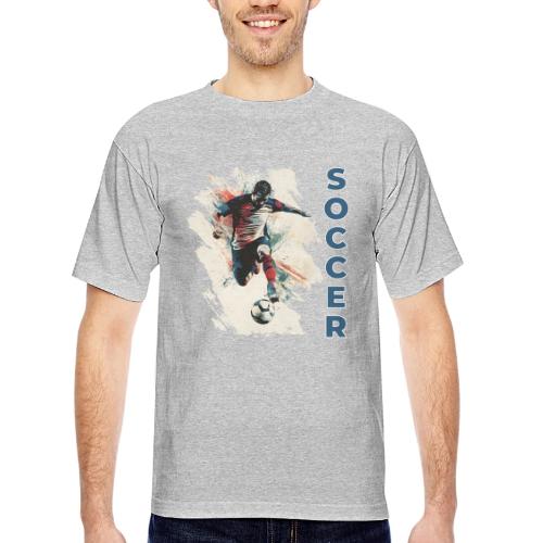 Soccer Power Move - Bayside Unisex Heavyweight USA Made T-Shirt