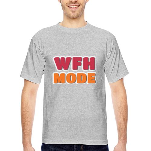 WFH Mode Remote Work Lifestyle Design - Bayside Unisex Heavyweight USA Made T-Shirt
