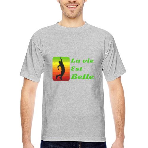 La vie est belle - Bayside Unisex Heavyweight USA Made T-Shirt