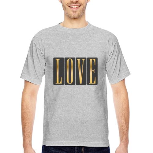 Golden Love - Bayside Unisex Heavyweight USA Made T-Shirt