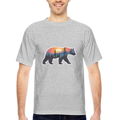 Mountain Spirit Bear - Bayside Unisex Heavyweight USA Made T-Shirt