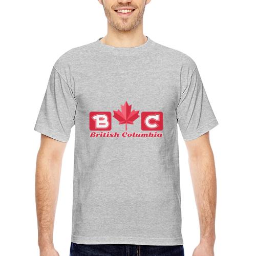 British Columbia, province of Canada - Bayside Unisex Heavyweight USA Made T-Shirt