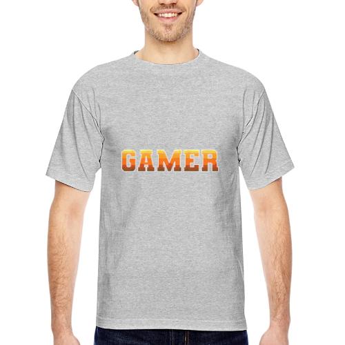 Gamer Varsity Gradient Design for Apparel - Bayside Unisex Heavyweight USA Made T-Shirt