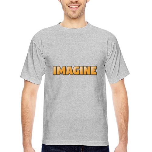 Imagine Word Art – Creative Gradient Design - Bayside Unisex Heavyweight USA Made T-Shirt