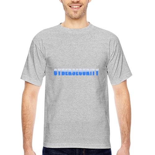 Cybersecurity Word Art Design - Bayside Unisex Heavyweight USA Made T-Shirt