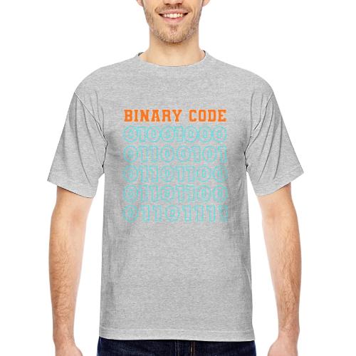 Say Hello in Binary code - Bayside Unisex Heavyweight USA Made T-Shirt