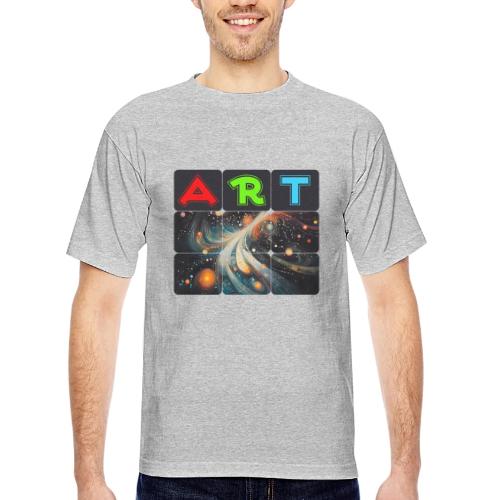 Swirls of Colorful Art - Bayside Unisex Heavyweight USA Made T-Shirt