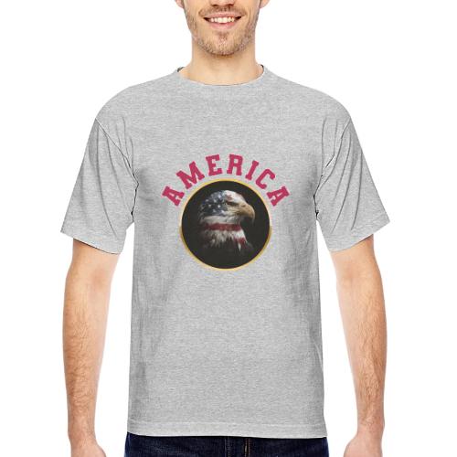 America Soars - Bayside Unisex Heavyweight USA Made T-Shirt
