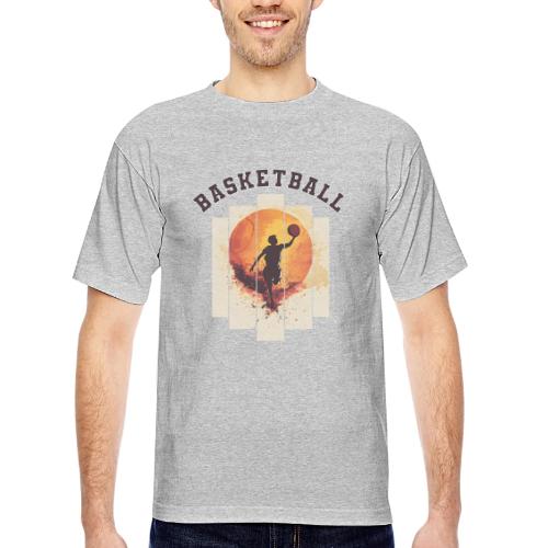 Basketball again and again - Bayside Unisex Heavyweight USA Made T-Shirt