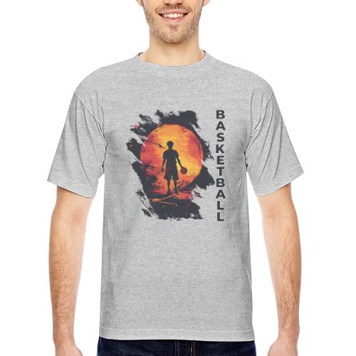 Basketball Blaze - Bayside Unisex Heavyweight USA Made T-Shirt