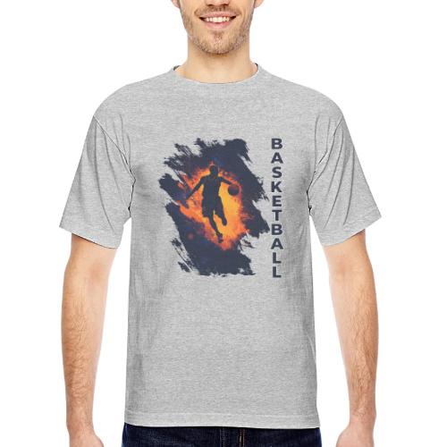Basketball Focus - Bayside Unisex Heavyweight USA Made T-Shirt