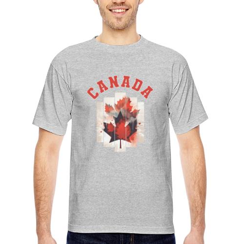 Heart of Canada Art - Bayside Unisex Heavyweight USA Made T-Shirt
