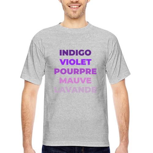 Shades of purple - Bayside Unisex Heavyweight USA Made T-Shirt